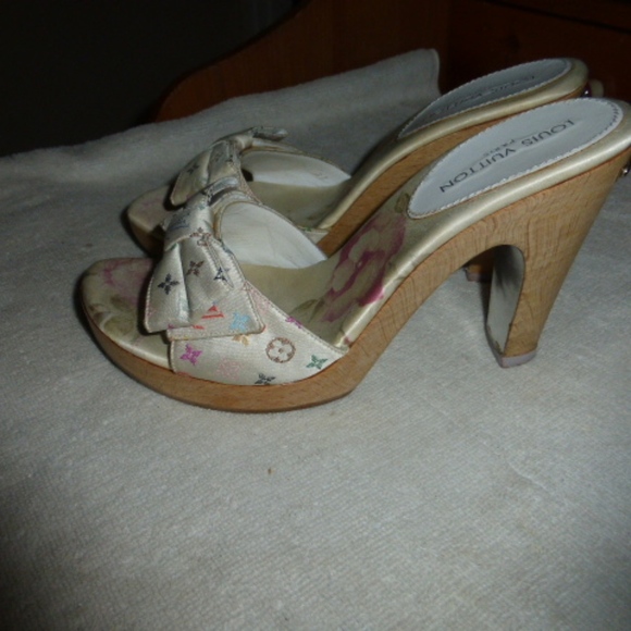 LOUIS VUITTON ABELIA 37 ITALY MULES ITALY MURAKAMI HEELS ITALY PLATFORMS CLOGS - Picture 3 of 8